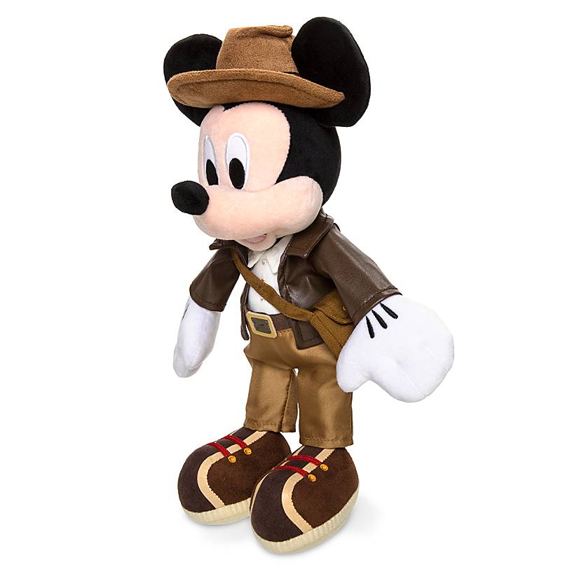 Disney Parks 11" Mickey Mouse As Indiana Jones Plush Toy New With Tag