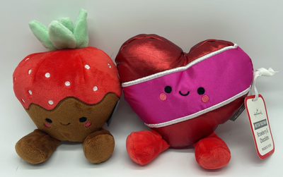 Hallmark Valentine Better Together Strawberry and Chocolates Magnetic Plush New