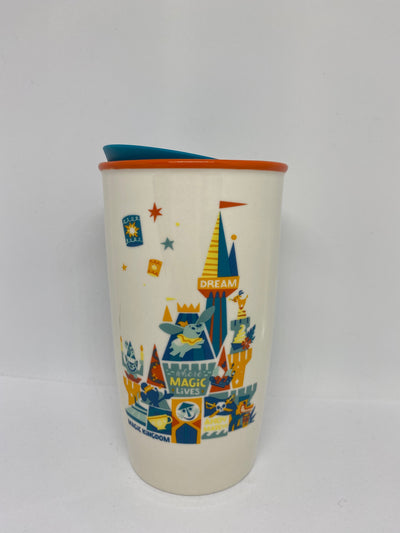 Disney Starbucks Magic Kingdom Icons and Attractions Coffee Tumbler Mug New