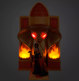 Disney Parks Aladdin Jafar with Iago Light-Up Figure New with Box