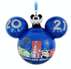 Disney Parks Disneyland 2021 Mickey Icon Glass Christmas Ornament New with Tag