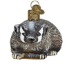 Old World Christmas Vintage Badger Woodland Glass Christmas Ornament New W Box