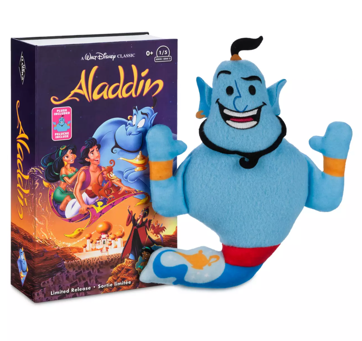 Disney Parks Genie VHS Series 2 Plush Aladdin Small 7'' New Limited