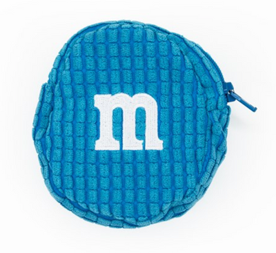 M&M's World Blue Logo Coin Purse Plush New with Tags