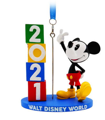 Disney Parks WDW 2021 Mickey Figural Christmas Ornament New with Tag