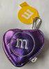 M&M's World Purple Logo Heart Coin Purse Keychain New with Tags