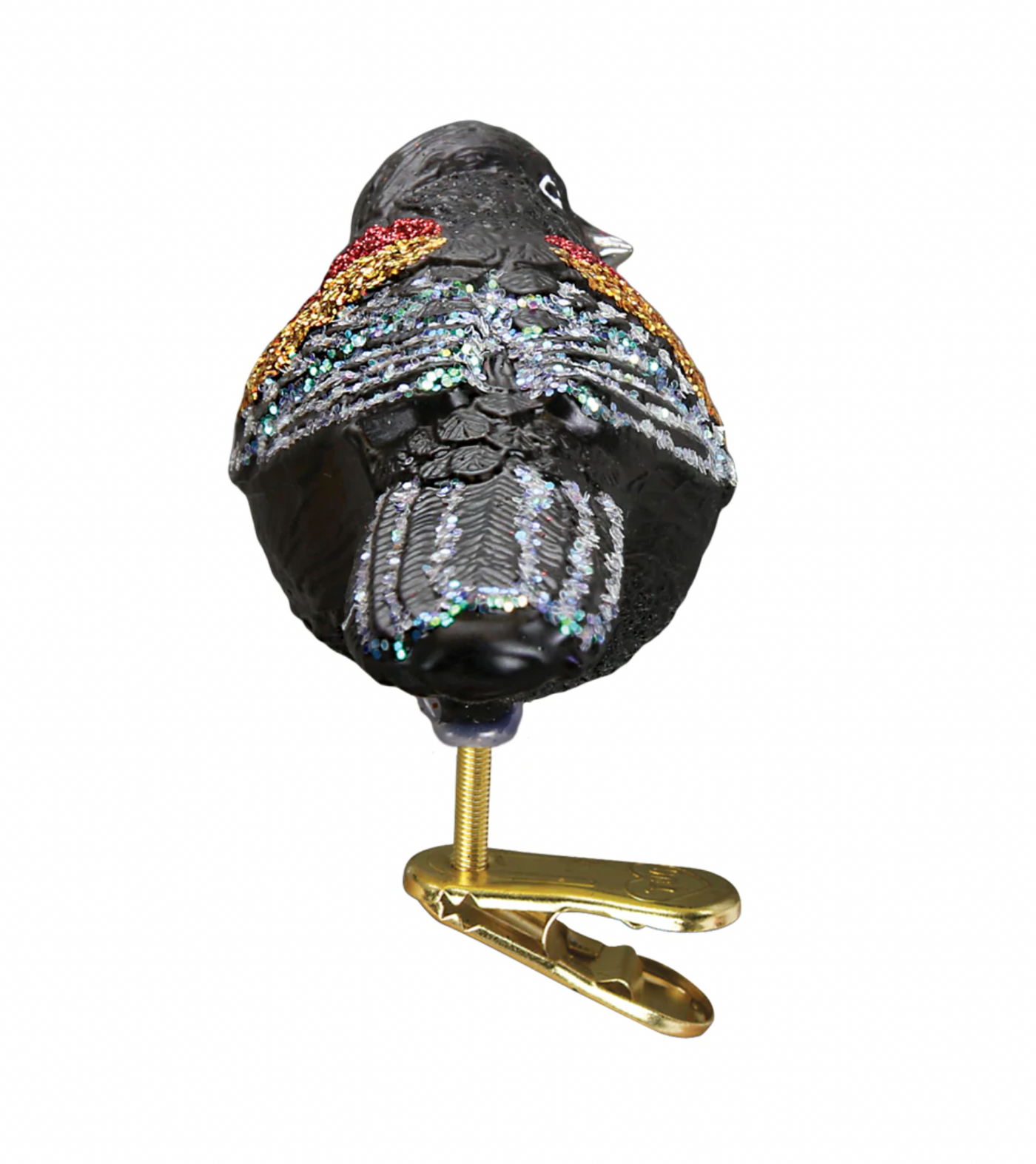Old World Christmas Red-winged Blackbird Glass Christmas Ornament New with Box