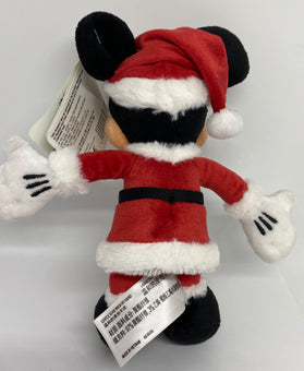 Disney Parks Mickey Mouse 7" Santa Plush New with Tag