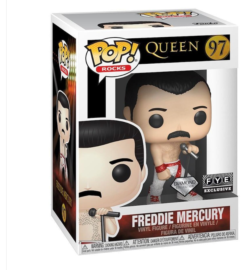 Funko Pop! Rocks Queen Freddie Mercury Diamond Collection Fye Exclusive New