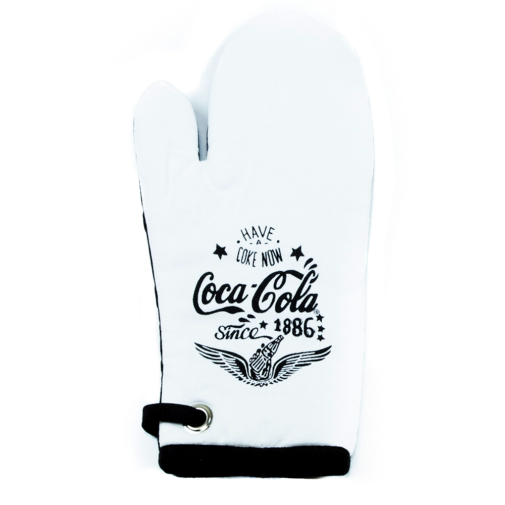 Authentic Coca-Cola Coke Chalk Talk Wings Oven Mitt New with Tag