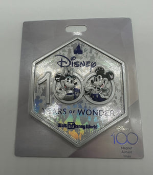 Disney Walt Disney World 100 Years of Wonder Mickey and Minnie Magnet New