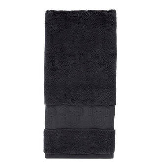 Disney Parks Mickey Icon Cotton Hand Towel Gray New With Tags