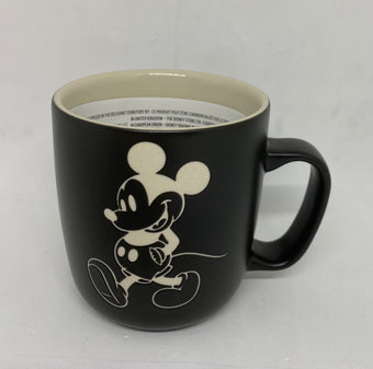 Disney Parks Black Silhouette Mickey Ceramic Coffee Mug New