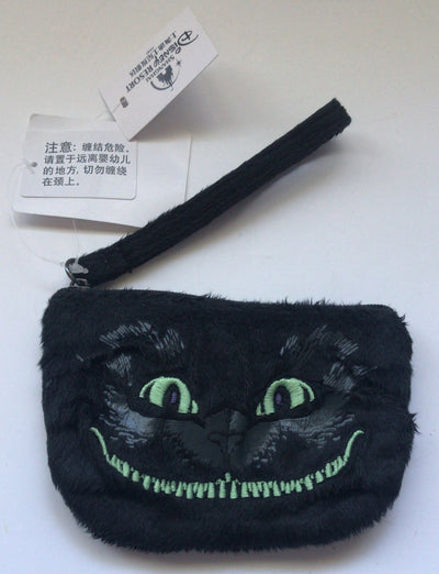 Disney Parks Shanghai Cheshire Cat We're All Mad Here Coin Purse Plush New Tags