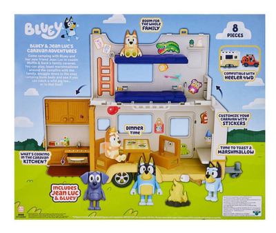 Bluey & Jean Luc's Caravan Adventures Playset Toy New With Box