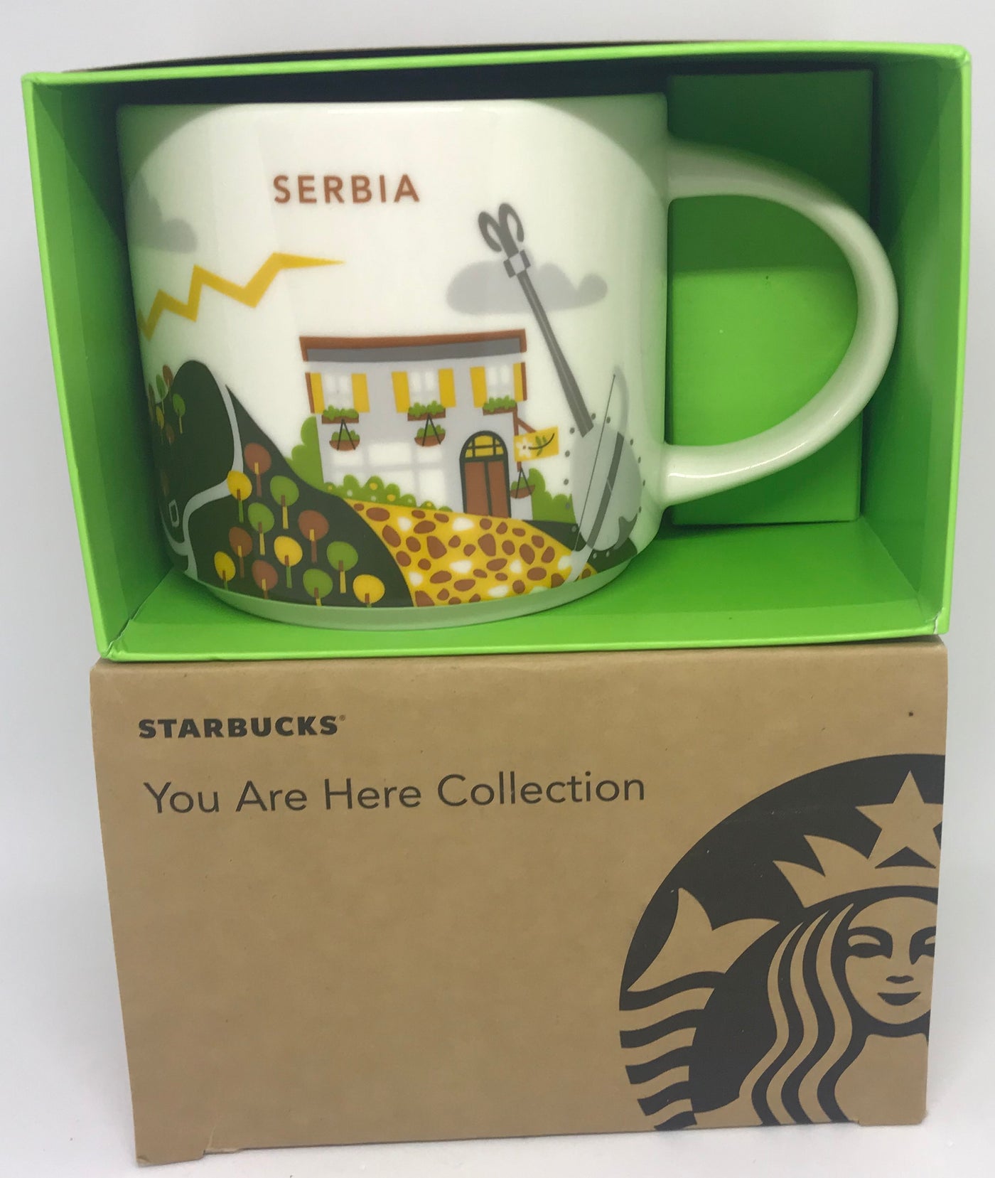 Starbucks You Are Here Collection Serbia Ceramic Coffee Mug New With Box