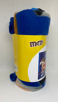 M&M's World Silhouette Characters Fleece Blanket New Edition New with Tags