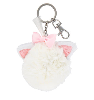 Disney Parks Marie Pom Pom Plush Keychain New with Tags