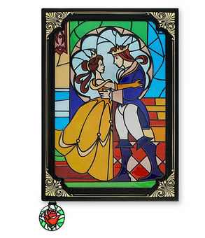 Disney Beauty and the Beast Stained Glass Window Replica Journal New