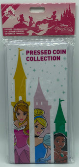 Disney Princess Pressed Coin Collection Holder Ariel Belle Cinderella Aurora New