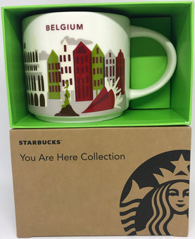 Starbucks You Are Here Collection Belgium Ceramic Coffee Mug New W Box