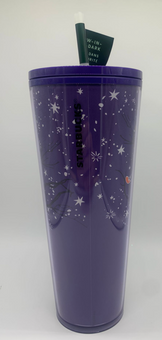 Starbucks Halloween 2022 Glow in the Dark Purple Spooky Tumbler New With Tag