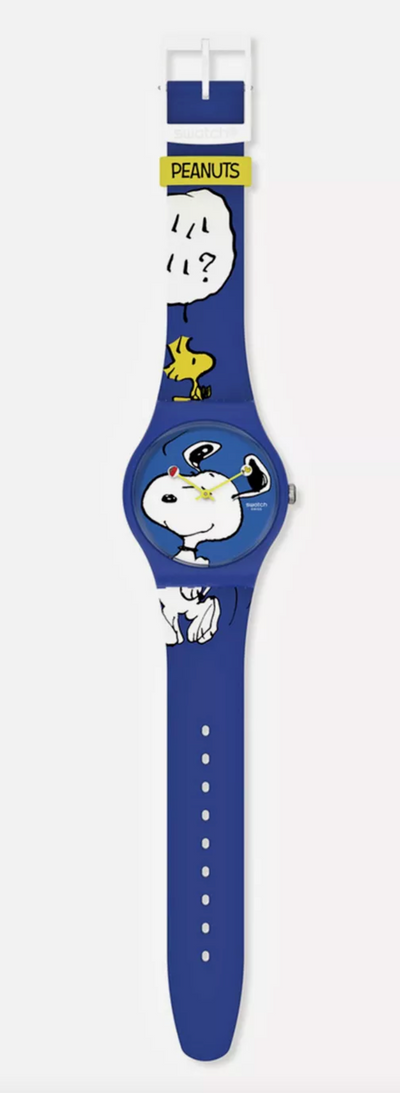 Swatch X Peanuts Hee Hee Hee Watch Snoopy Woodstock New with Box