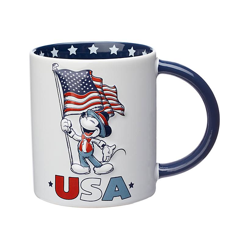 Disney Parks Mickey Mouse Americana Coffee Mug New