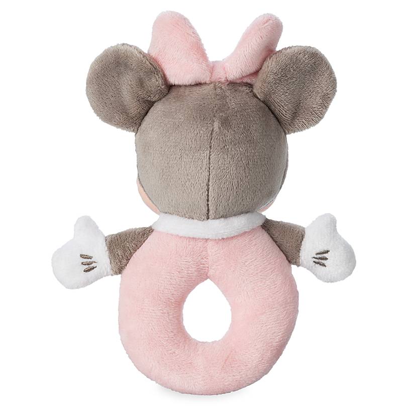 Disney Parks Pink Minnie Mouse Rattle for Baby Plush New with Tag