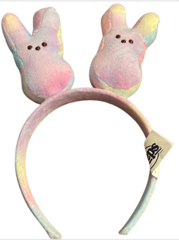 Peeps Easter Peep Rainbow Bunny Headband Plush New with Tag