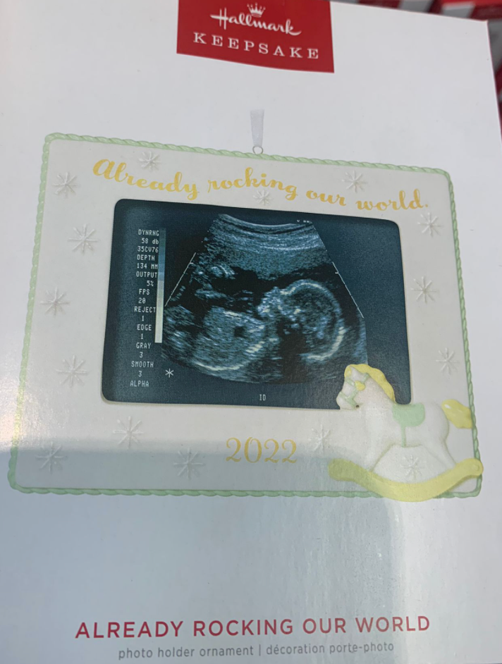 Hallmark 2022 Already Rocking Our World Sonogram Christmas Ornament New With Box