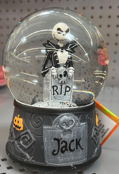 Disney Nightmare Before Christmas Jack Halloween RIP Snow Globe New With Tag