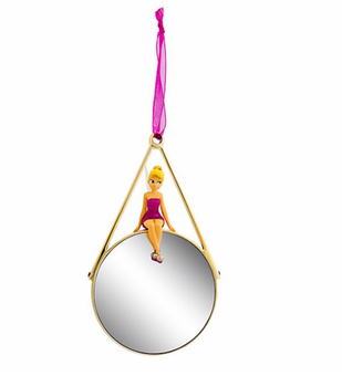 Disney Disneyland Paris Tinker Bell and Mirror Hanging Christmas Ornament New