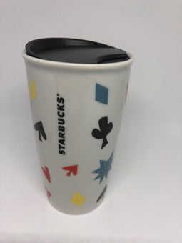 Starbucks Las Vegas Lucky 777 Double Walled Ceramic Travel Tumbler New with Box