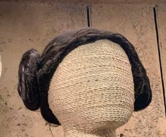 Disney Parks Star Wars Galaxy Edge Royalty Wig Princess Leia New with Case