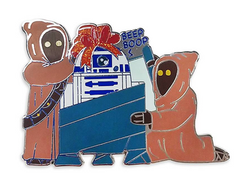 Disney Parks Star Wars R2-D2 and Jawas Christmas Holiday Pin New with Card