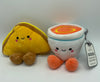 Hallmark Valentine Tomato Soup and Grilled Cheese Magnetic Plush New w Tag