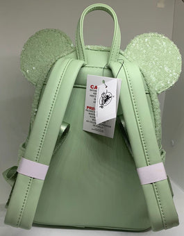 Disney Minnie Mouse Mint Sequined Backpack by Loungefly New with Tags