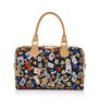 Monaco Life is a Game Black Satchel Bag Made in Italy by Divo Diva New