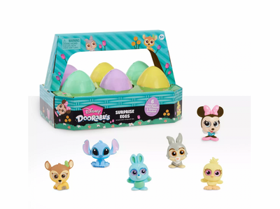 Disney Doorables Surprise Eggs 6 Pack Easter Basket Set Mini Figures Stitch New