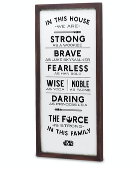 Disney Star Wars In This House We Are Strong Brave Wall Decor New with Box