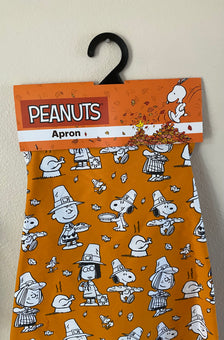 Peanuts Snoopy Gang Thanksgiving Pilgrims Adult Size Apron New with Tag