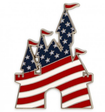 Disney Parks Americana Collection Fantasyland Castle Pin 4th July New