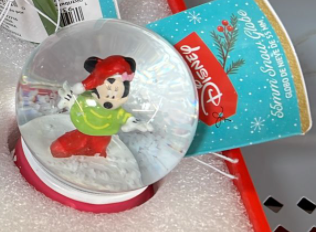 Disney Minnie Mouse Christmas Mini Snow Globe New With Tag