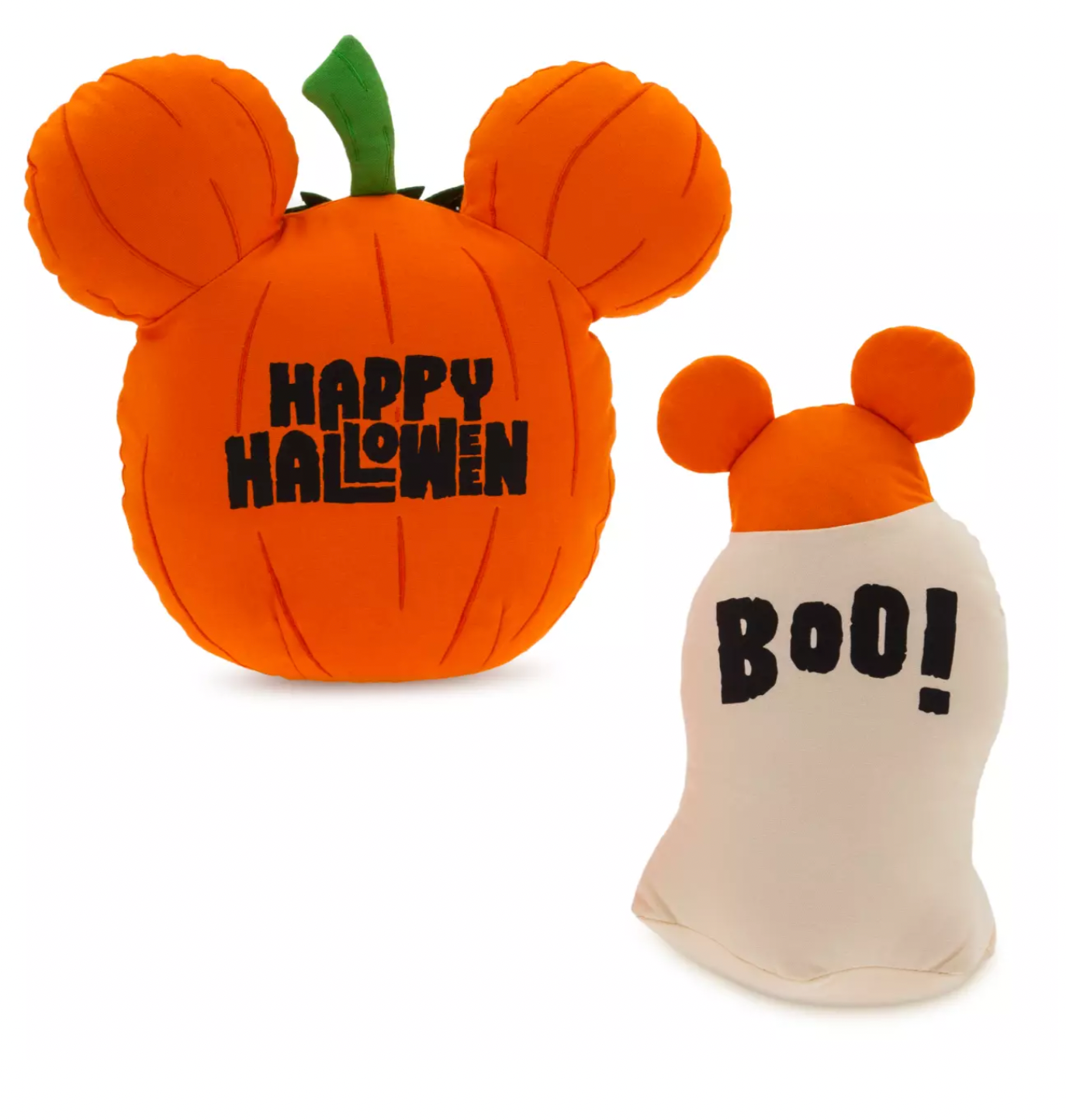 Disney Halloween Boo Mickey Jack-o'-Lantern and Ghost Throw Pillows New with Tag