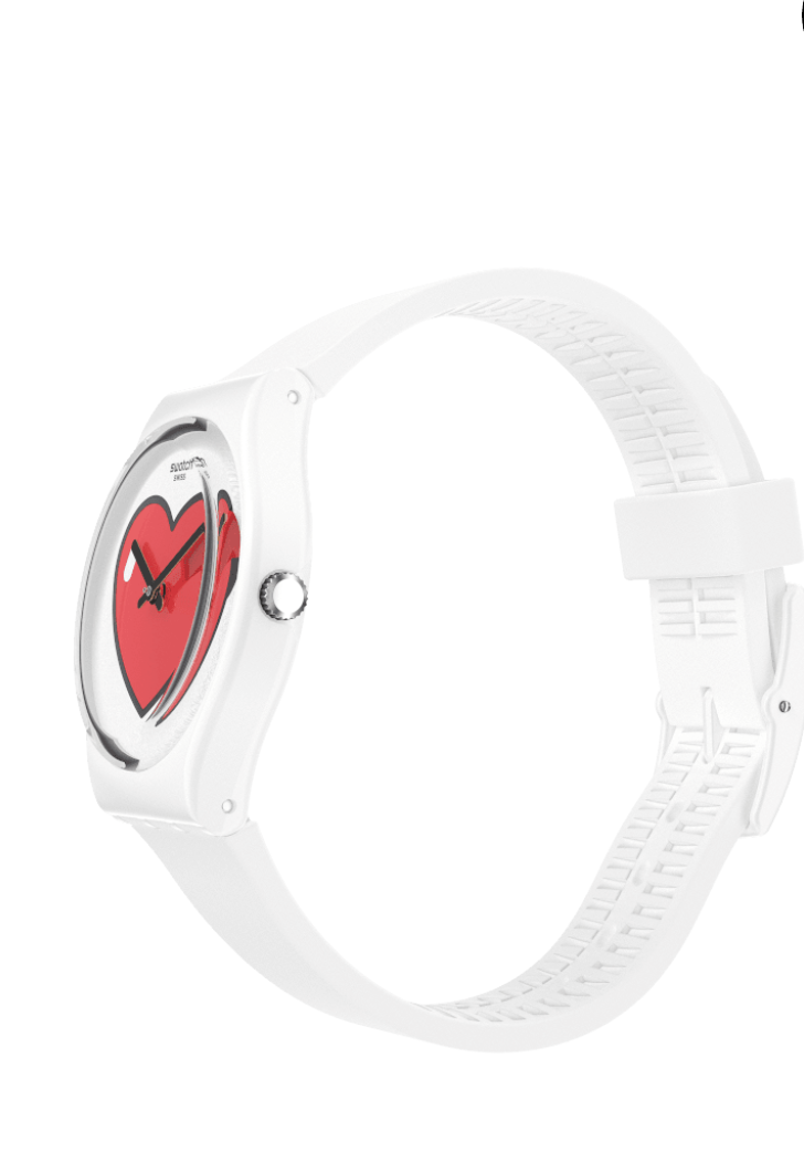 Swatch 2022 Valentine Day Heart LOVE O'CLOCK Emoticons Watch New with Box
