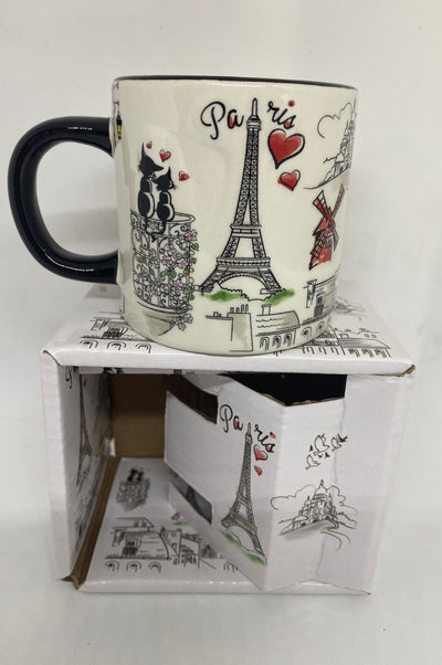 Disney Parks France Paris Eiffel Hearts and Cats Mini Mug Espresso New with Box