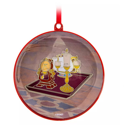 Disney Lumiere and Cogsworth Pin Holiday Christmas Ornament Limited New with Tag