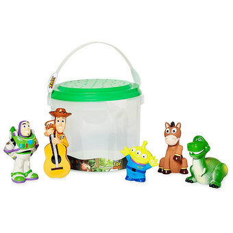 Disney Store Toy Story Bath Set Buzz Lightyear Woody Space Alien Rex Bullseye
