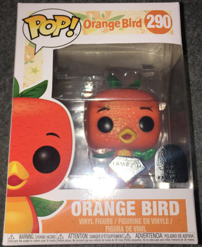 Disney Parks Exclusive Diamond Orange Bird Funko Pop Vinyl in Hand New With Box